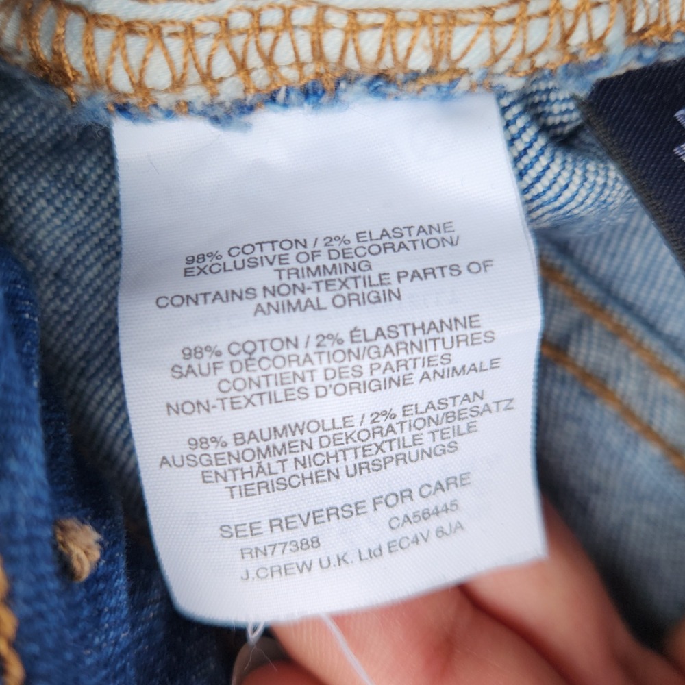 Madewell Jeans Women's 27 Fits 28x22 Blue Wide Leg Crop Raw Hem Faded Summer - Picture 10 of 14
